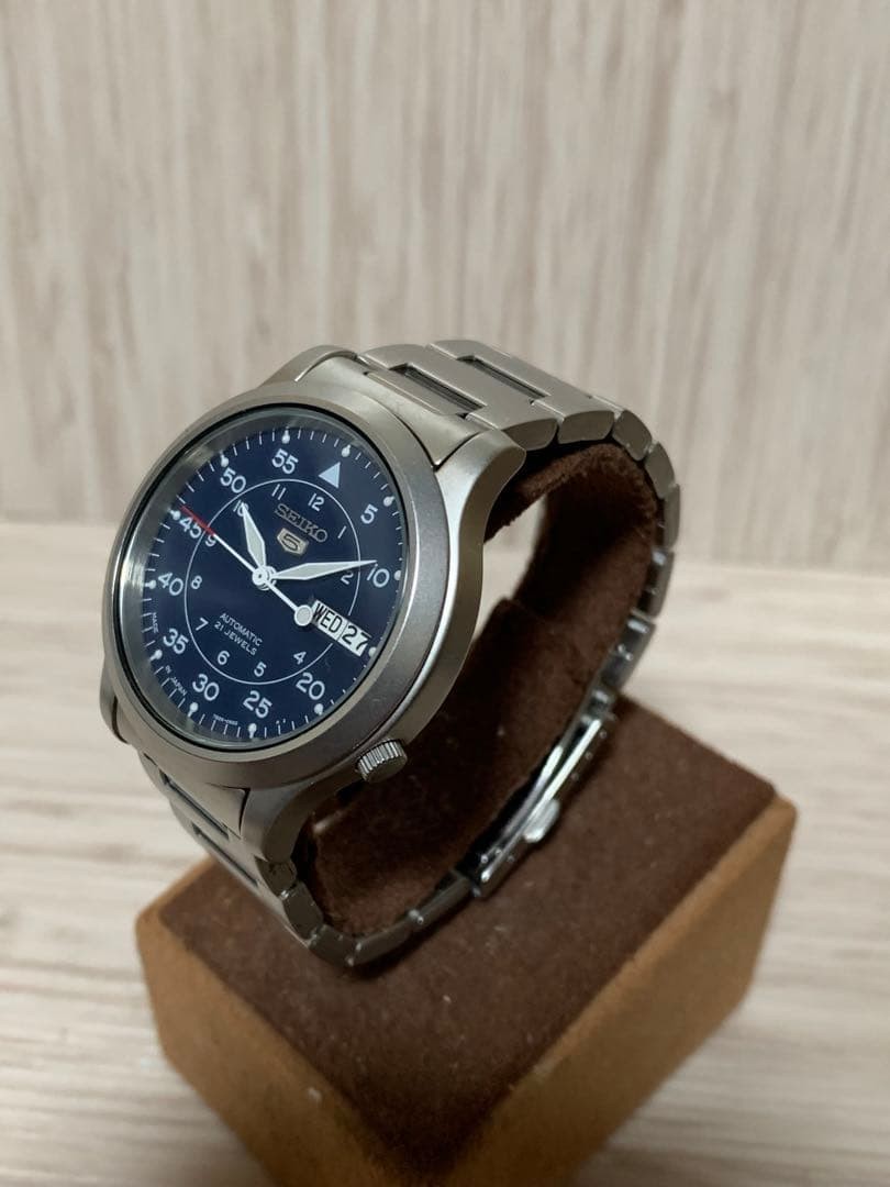 Excellent Condition SEIKO 5 7S26 02J0 Military Transparent Back Automatic