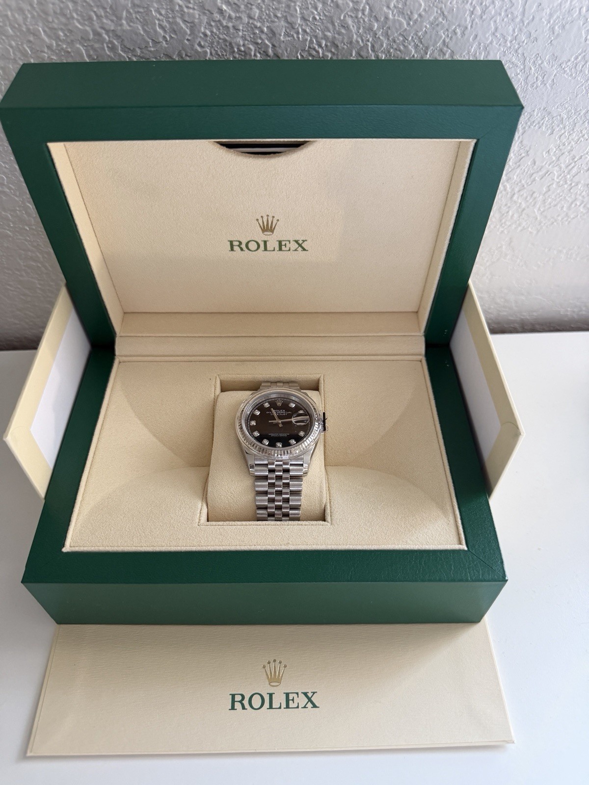 Rolex Datejust 126234 36mm 2020 Black Diamond Dial