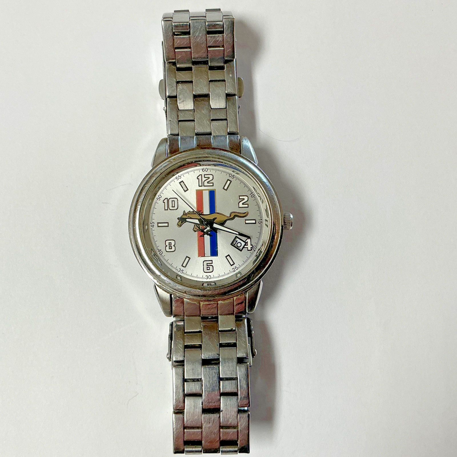 Vintage Ford Mustang Official Licensed Silver Tone Watch – Not Working
