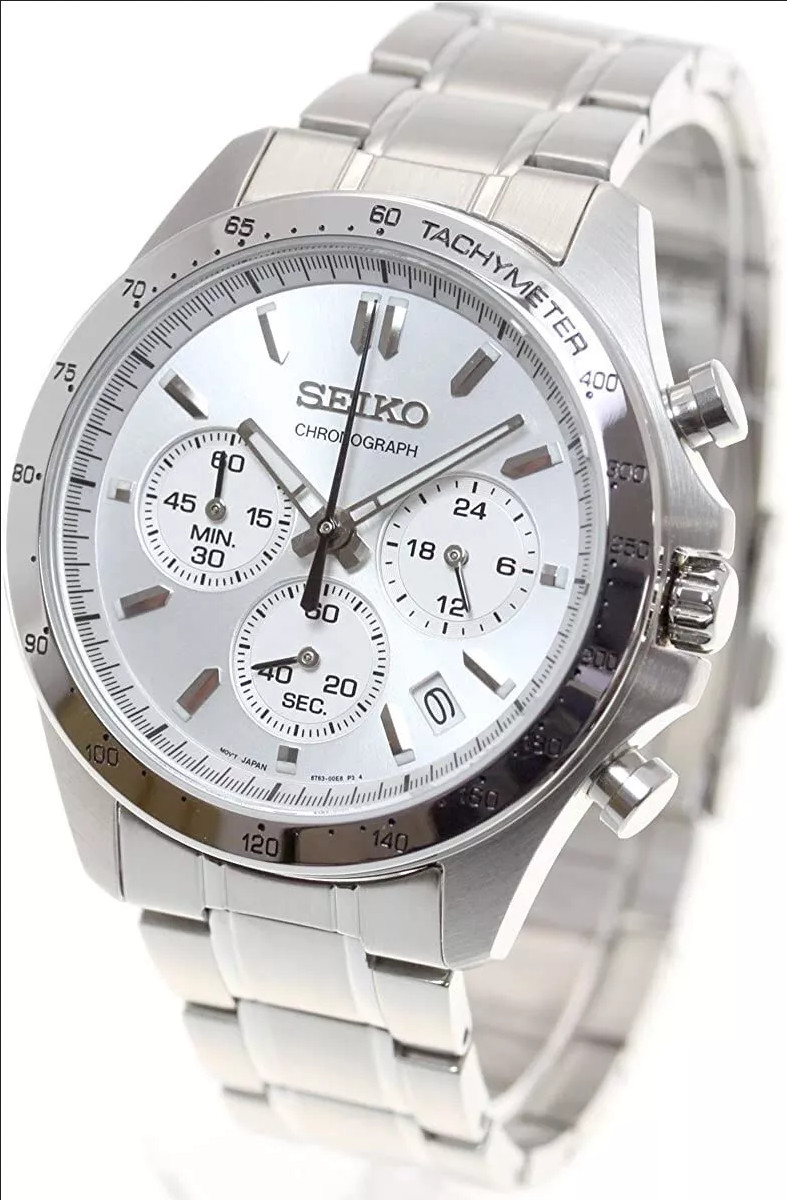 Seiko Spirit Chronograph Silver Dial Stainless Steel Men’s Watch SBTR009