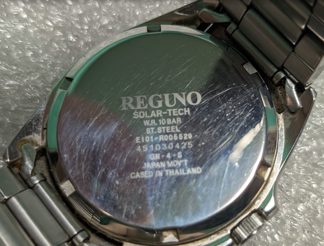 RARE Citizen Reguno Solar Watch E101-R005529 Case 40mm . Bracelet 195mm
