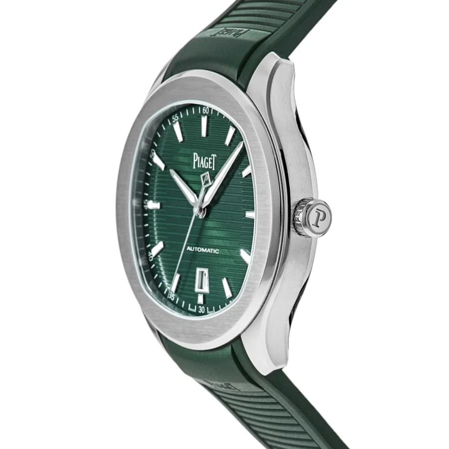New Piaget Polo Date Field Automatic Green Dial Rubber Men’s Watch G0A48022