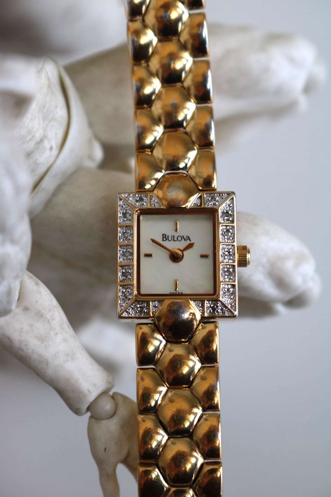 Bulova 98R58 Diamonds Quartz White Mother-of-Pearl Dial Women’s Watch