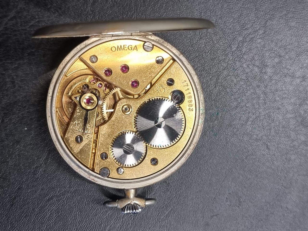 Omega 38.5mm pocket watch vintage – caliber 161