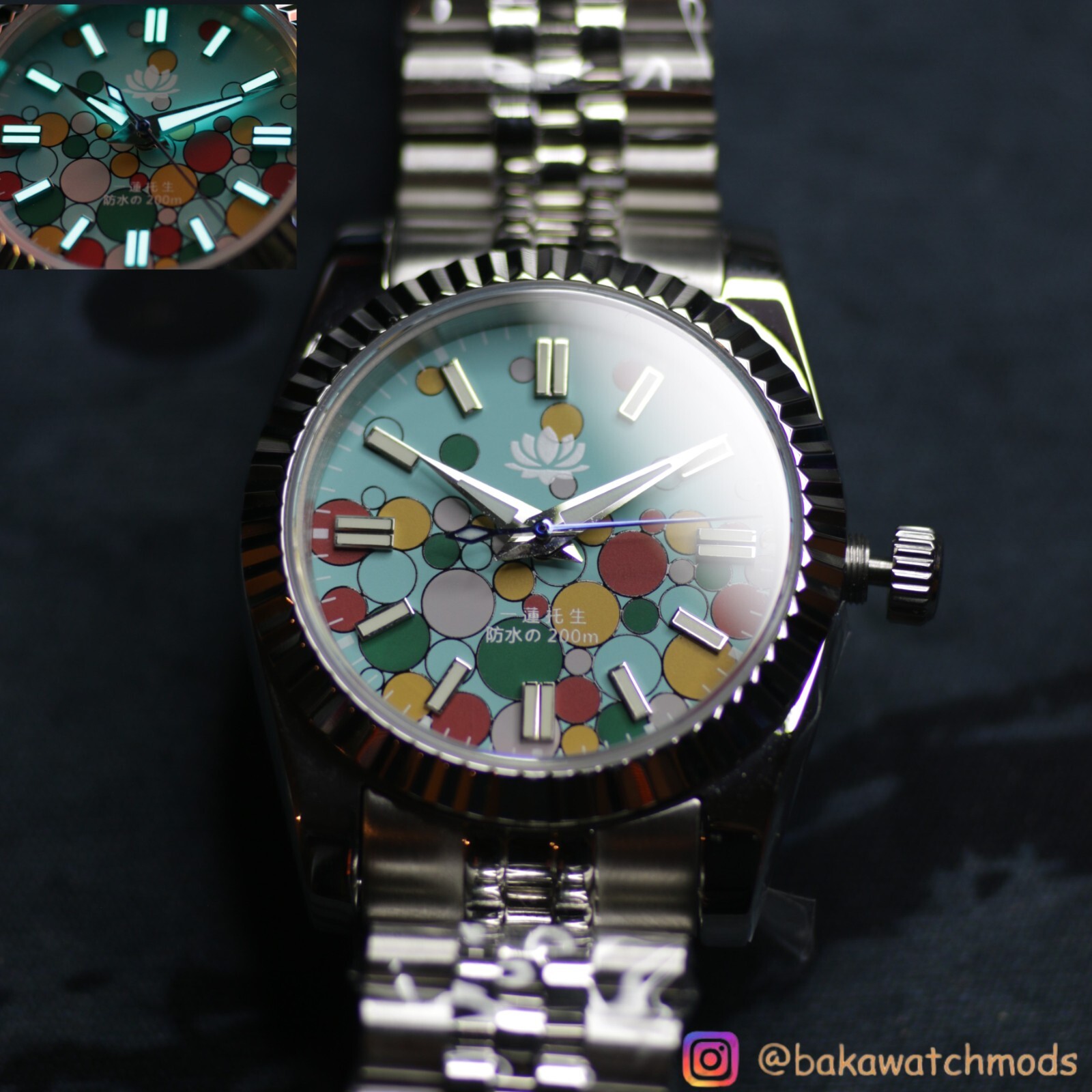 36mm OP style Bubbles Custom Seiko Mod (NH35 Movement)