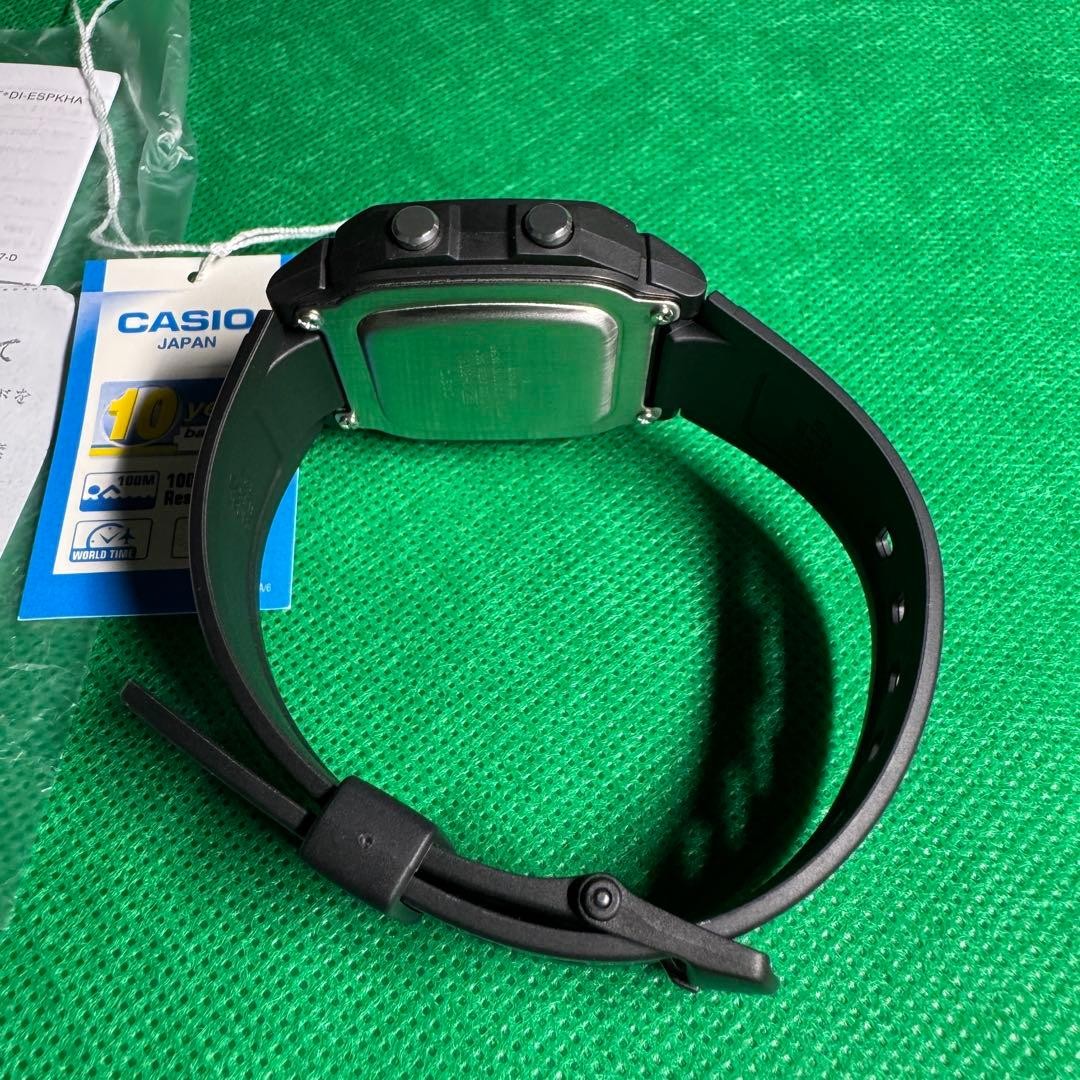 Casio Digital Watch, Inverted LCD, CASIO W-800H-1BV, Black