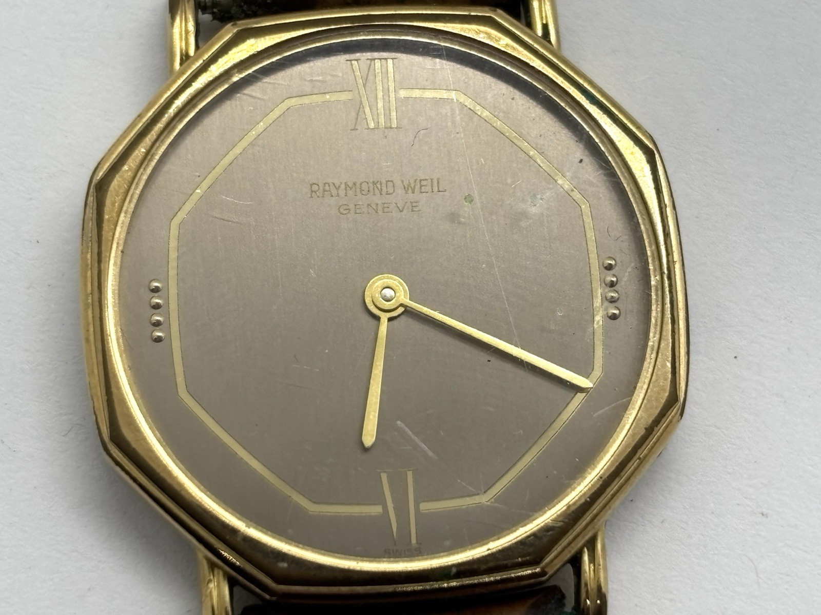 Vintage Mens Raymond Weil Geneve 17 Jewels 7030 Wristwatch – for repair