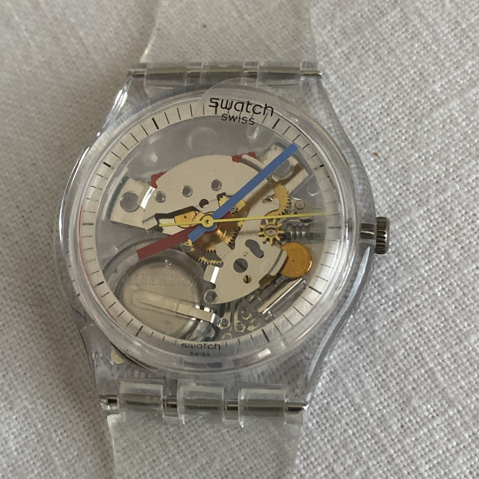 New Swatch Clearly Gent Unisex Watch Casual Transparent Quartz SO28K100-S06