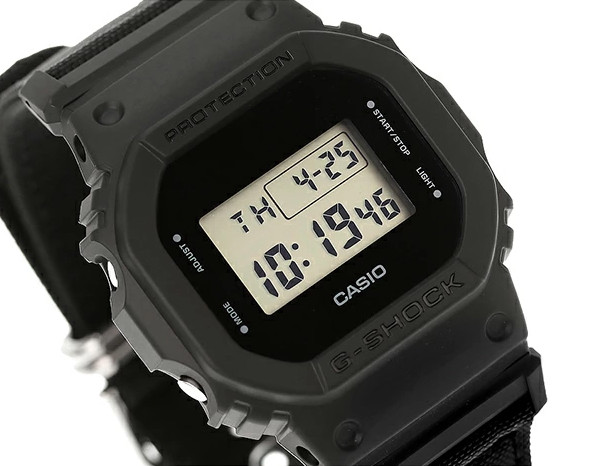 Casio G-Shock DW-5600BCE-1DR Cordura Eco Fabric Black Watch New