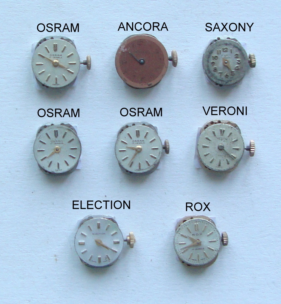 Osram Lot Woman Pocket Wristwatch Movement No Running Ancora Election Saxony Rox