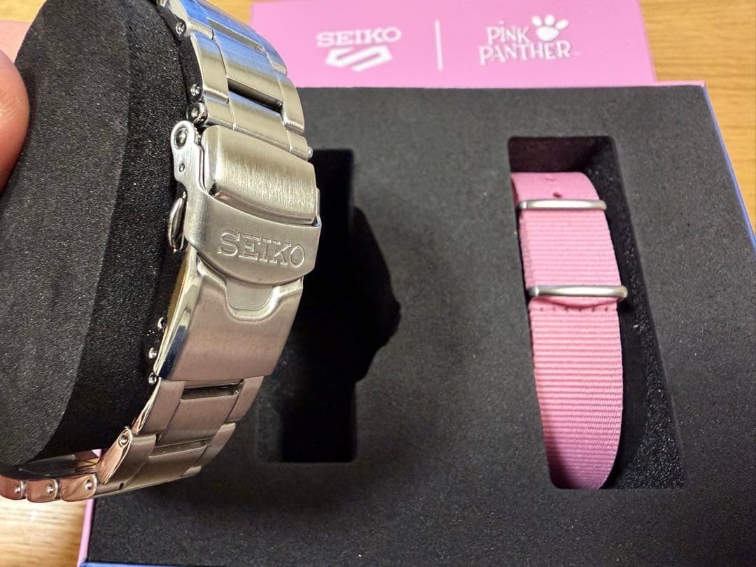 Seiko 5 Sports SKX Series × Pink Panther Men`s SBSA321 87-A97 NEW