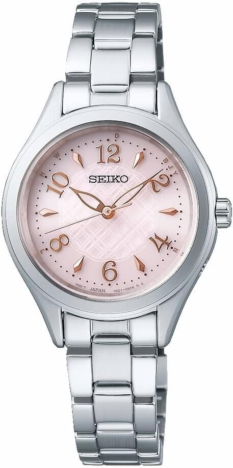 SEIKO SELECTION SWFH117 Radio Solar Watch Pink DIal Silver Metal Band 28.0mm NEW