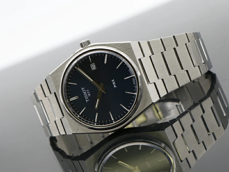 Tissot PRX Navy Dial 40mm SS Quartz Men’s Watch Date From Japan