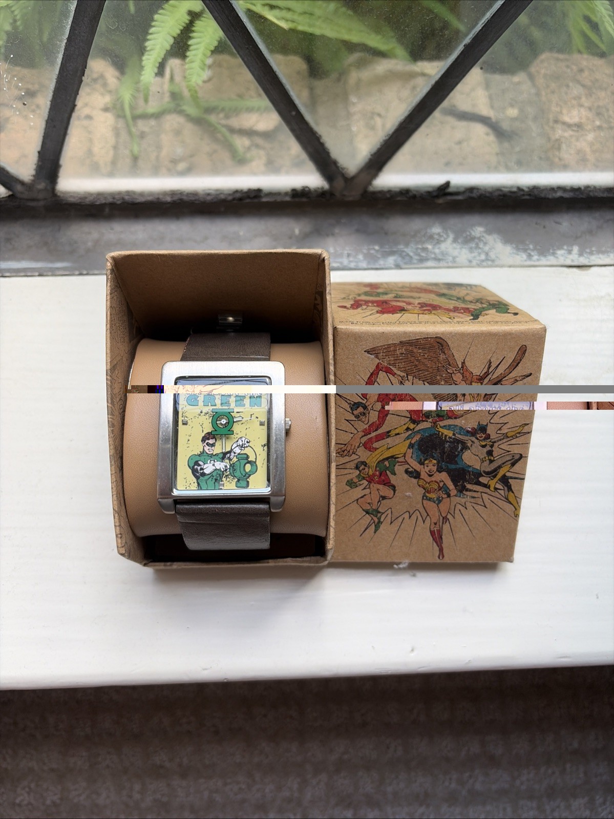 Rare Vintage Armitron DC comics Green Lantern Luminous Japan Mens Watch!