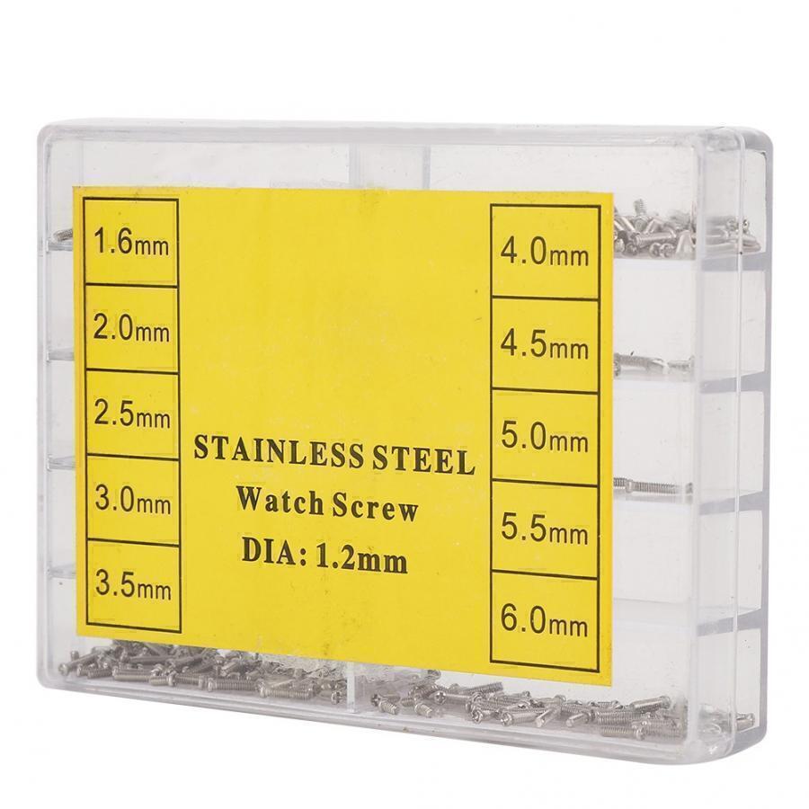 Stainless Steel Eyeglass Jewelry Watch Repair Screw Set Screws Kit Appro.600pcs