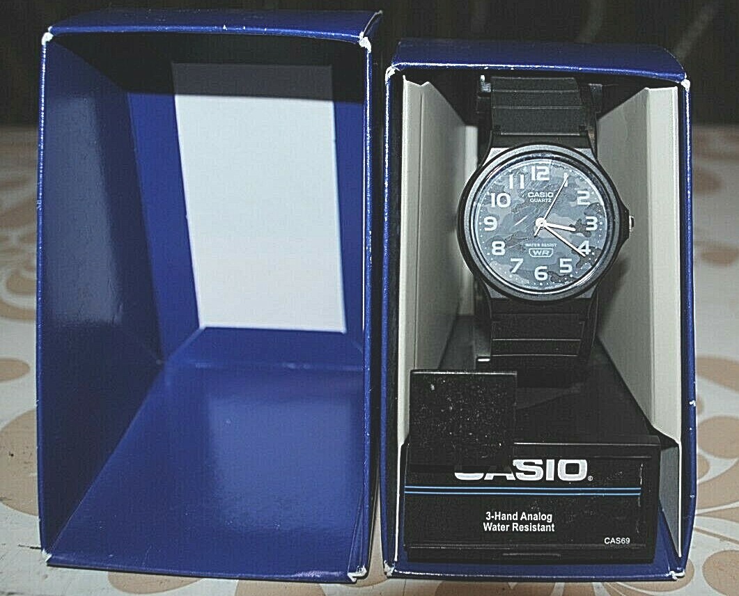 Casio MQ24-8CKC 3 Hand Analog Watch – Narrow Band – Boys/Men – Camo Face