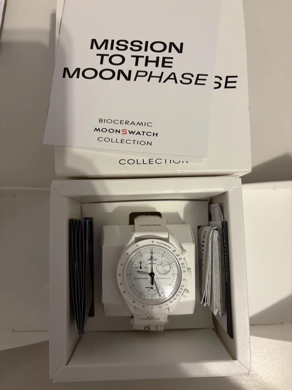 OMEGA X SWATCH SpeedMaster MoonSwatch MISSION TO MOONPHASE-FULL MOON AUTHENTIC!