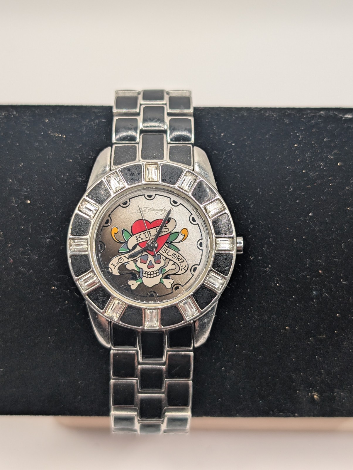 ED HARDY “Love Kills Slowly” LADIES WATCH, Stainless Black Accents