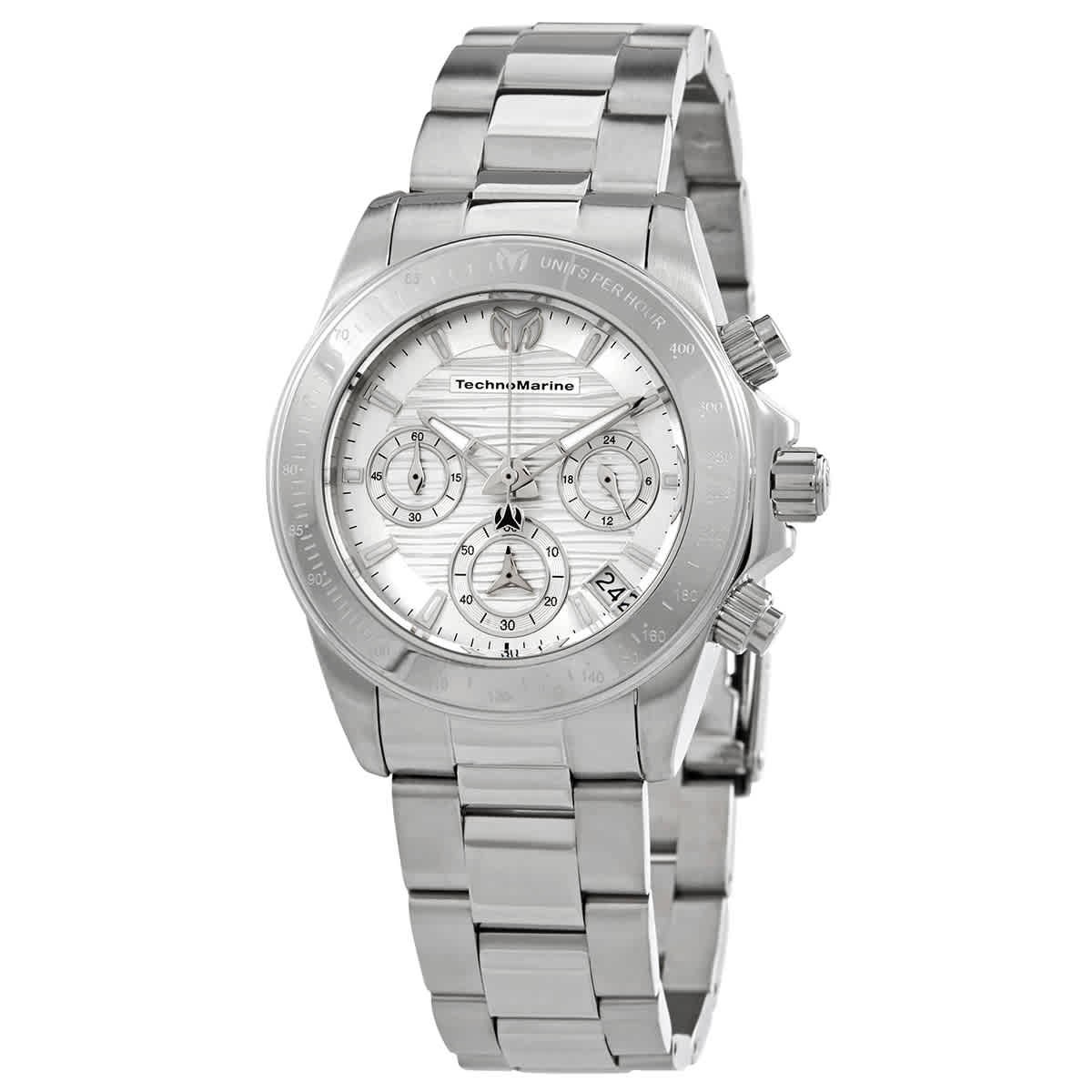 Technomarine Manta Chronograph Quartz White Dial Ladies Watch TM-219009