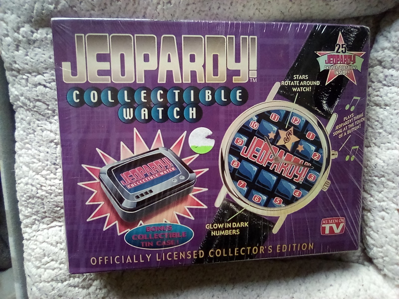 Vtg Jeopardy Game Show Collectible Watch – As Seen On TV – SEALED New 1999