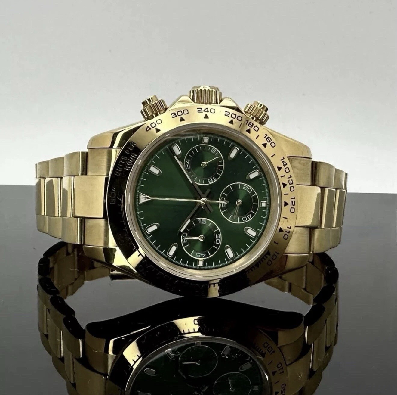 Custom 39mm “John Mayer” Gold Seitona Mod Watch w/ VK63 Chronograph