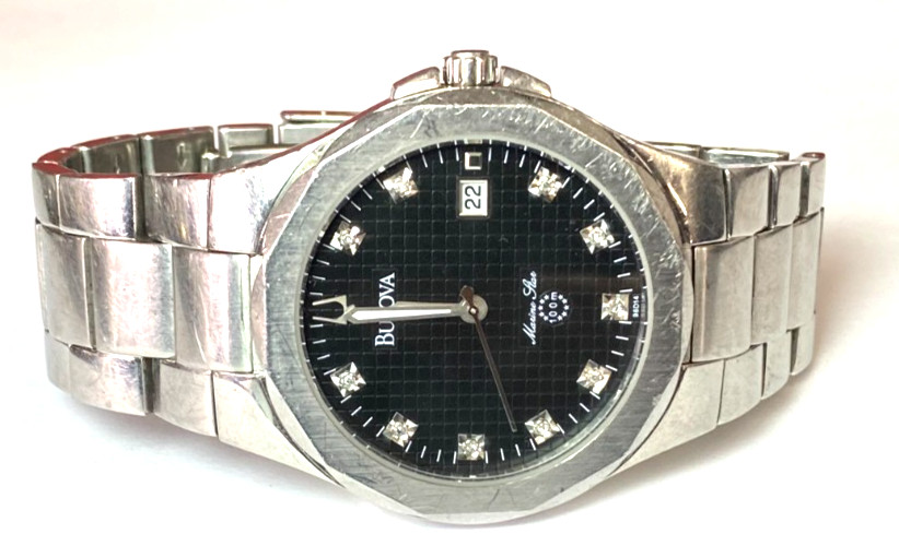 Men’s Bulova Marine Star C876763 Dodecagon Bezel 40mm Wristwatch 7″ Wrist