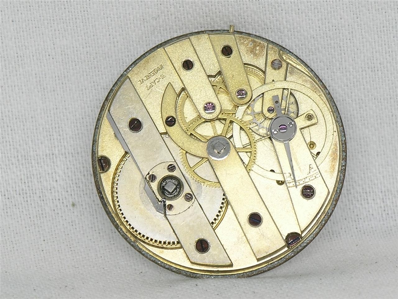 ANTIQUE 28MM HENRY CAPT 10 JEWEL CYLINDRE POCKET WATCH MOV’T & DIAL, CLEAN ME