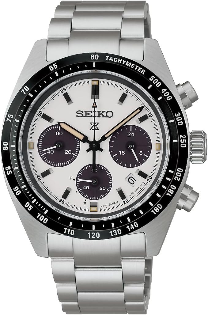 SEIKO Men Watch Prospex SBDL125 SPEEDTIMER Solar Chronograph Panda White NEW BOX