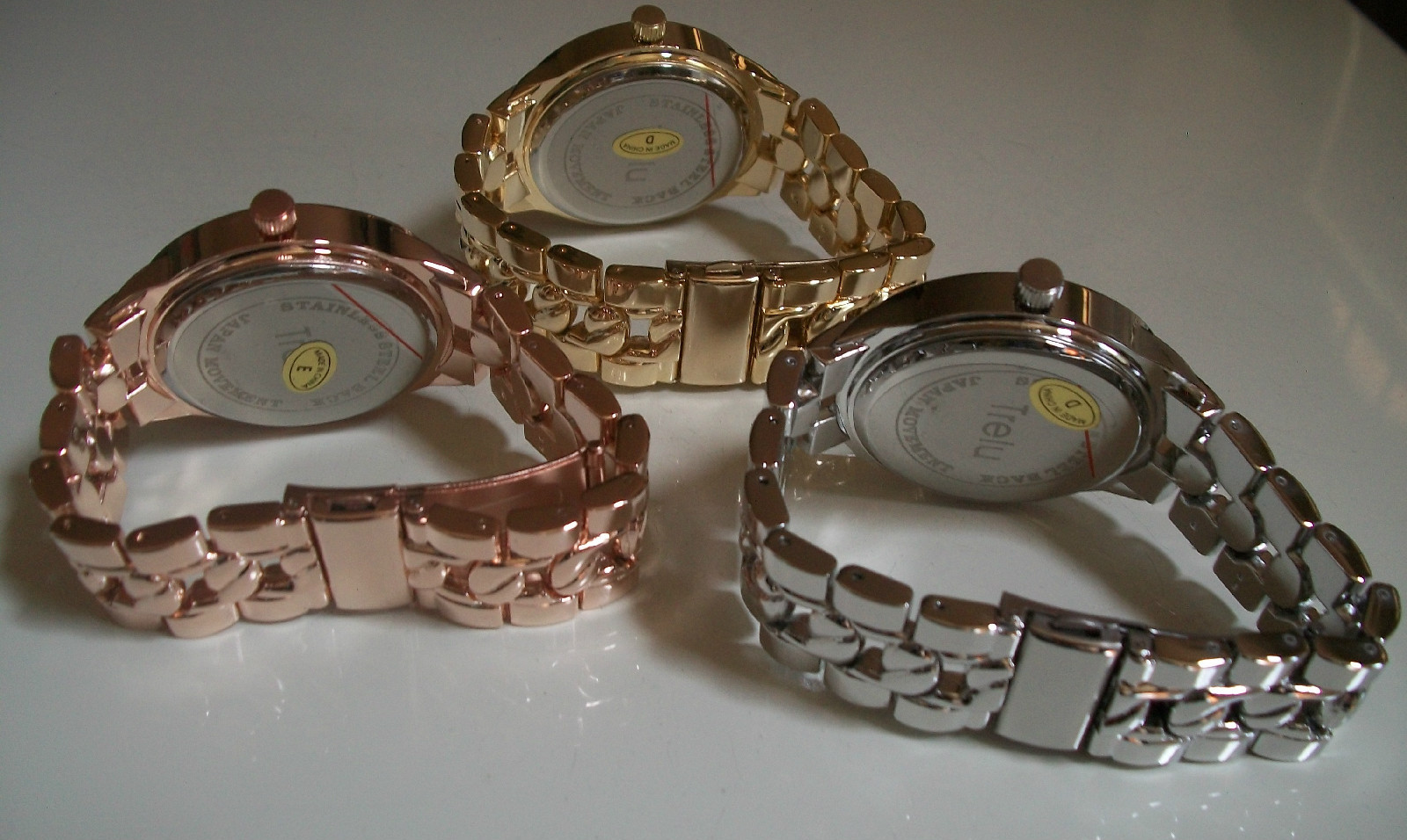 Men’s silver, rose gold, gold cuban link style fashion casual hip hop watches
