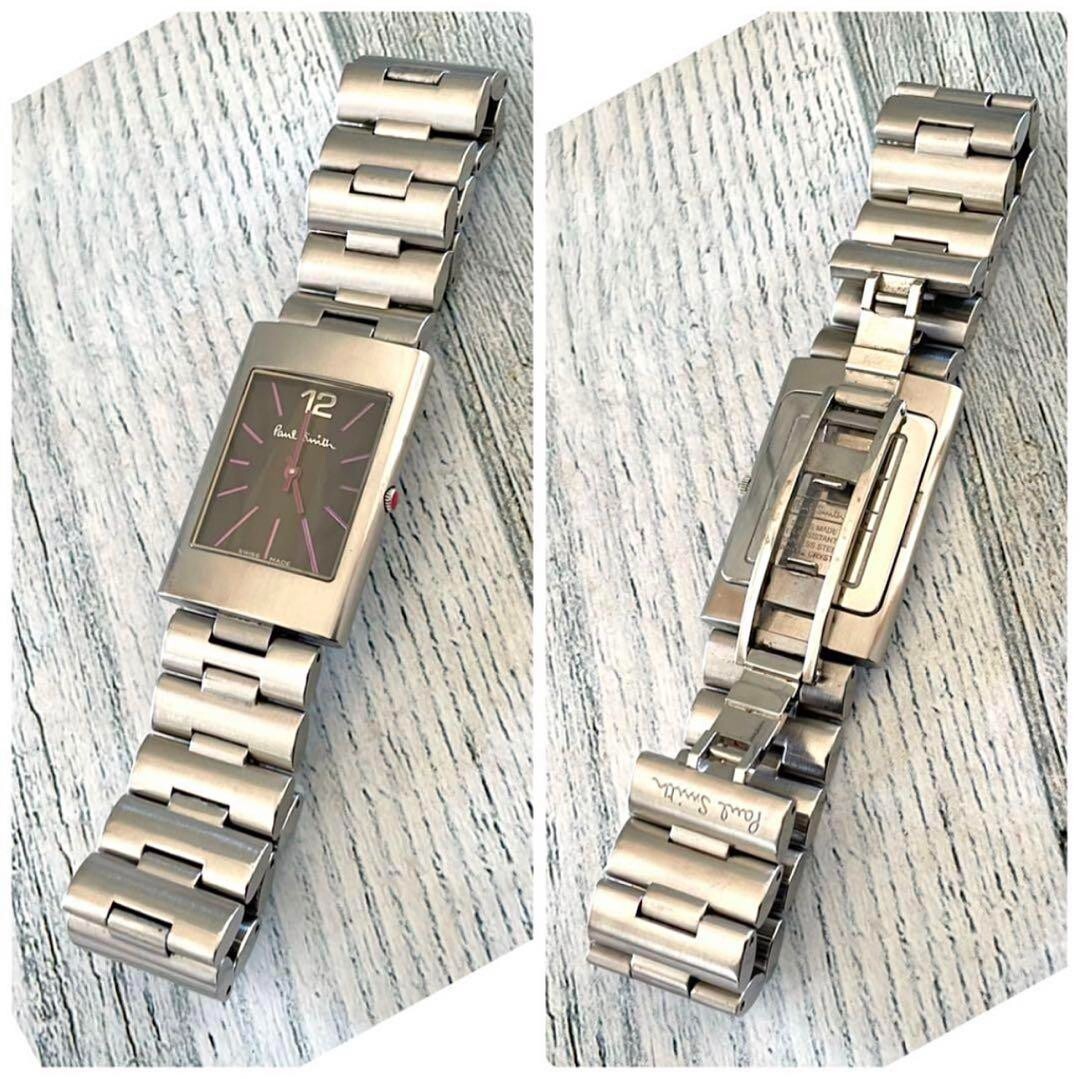 Paul Smith Rectangular Watch Used From Japan Check description