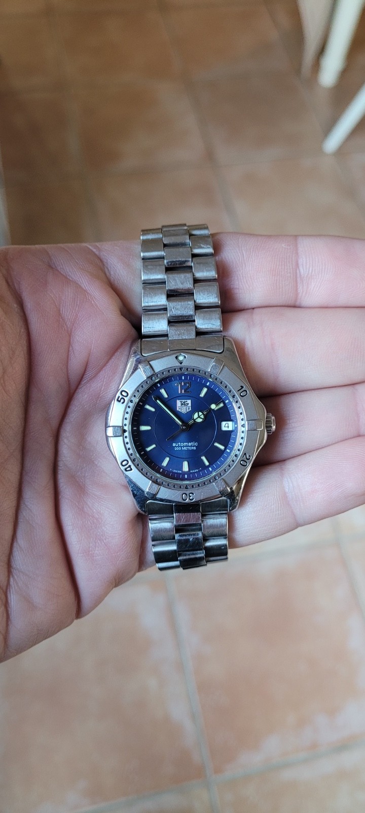 TAG Heuer WK2117.BA0311 Mens 2000 Series Automatic Watch Blue Silver Stainless