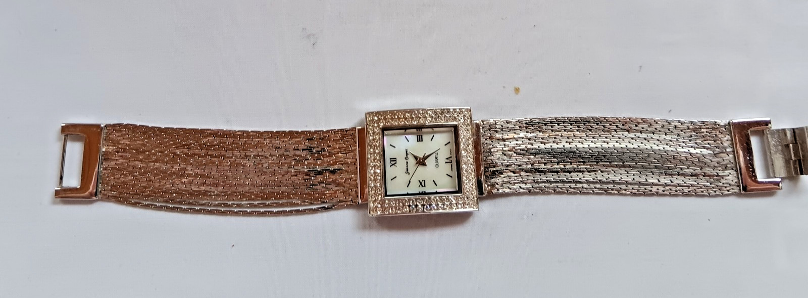 Duchess Collection by Jeanne Cooper Women Silver Tone Quartz Watch 7 1/2″ Mesh