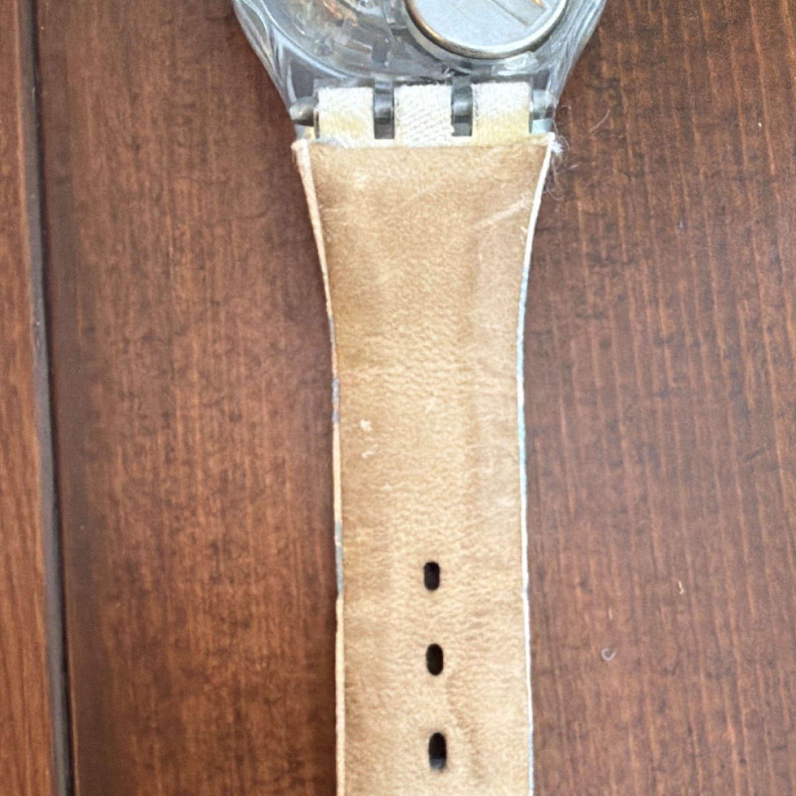 Swatch Butterfly Garden Party 2005 Quartz Vintage Fabric Leather Strap Watch