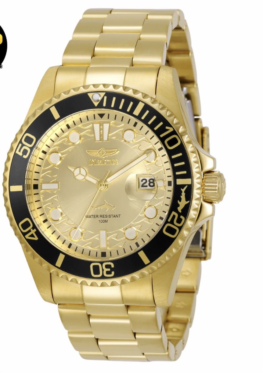 Invicta 30025 Pro Diver Men’s 43mm Watch – Gold