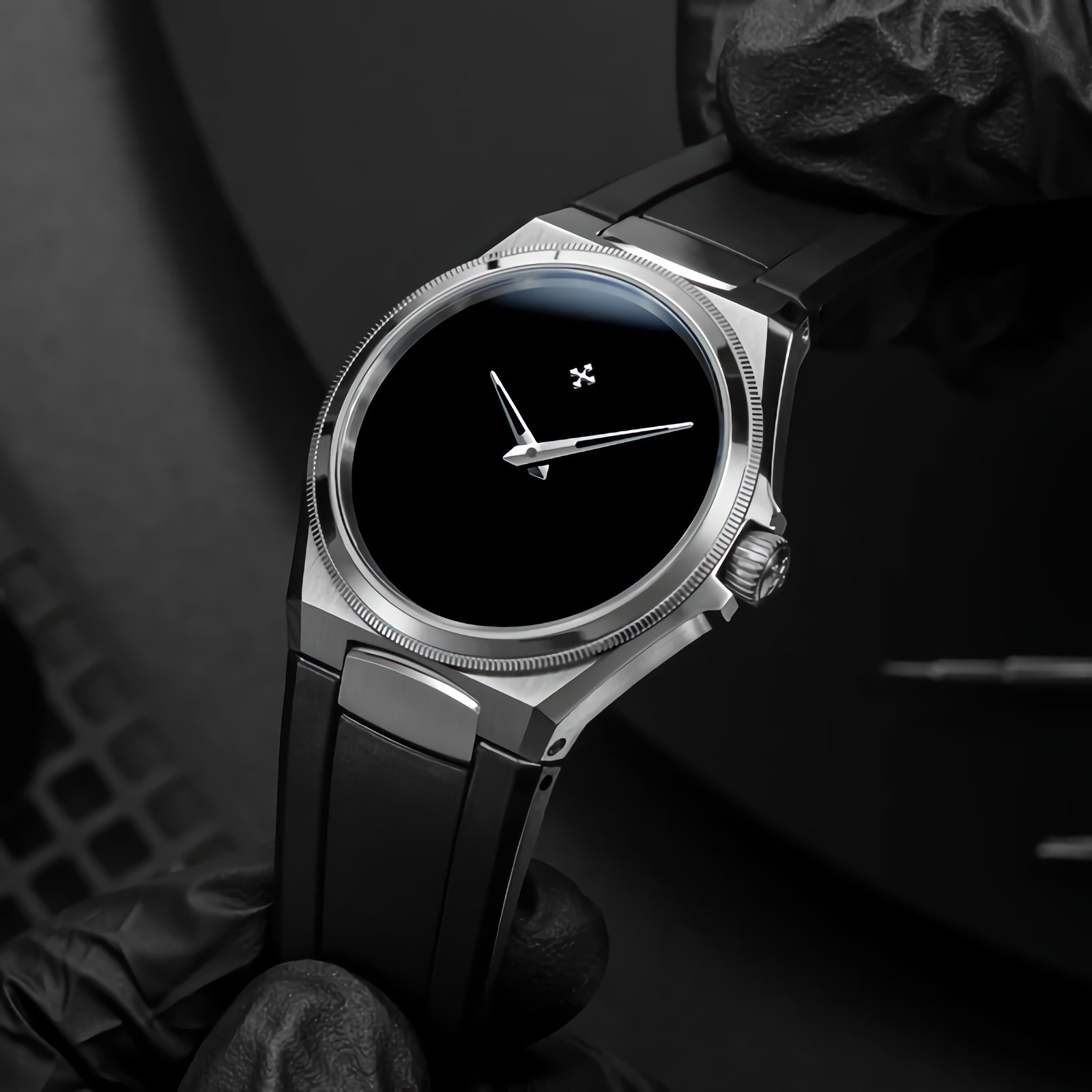 VENEZIANICO Arsenale Ultrablack 6221510 Musou Black Dial Stainless Steel Watch