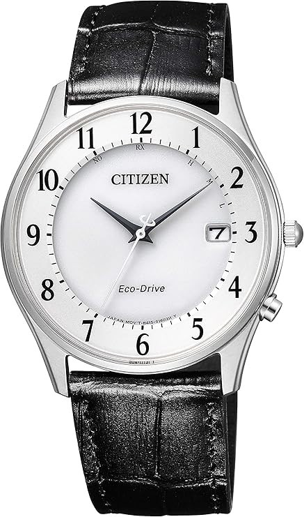 New CITIZEN AS1060-11A Collection Eco-Drive Radio Controlled Leather Mens Watch
