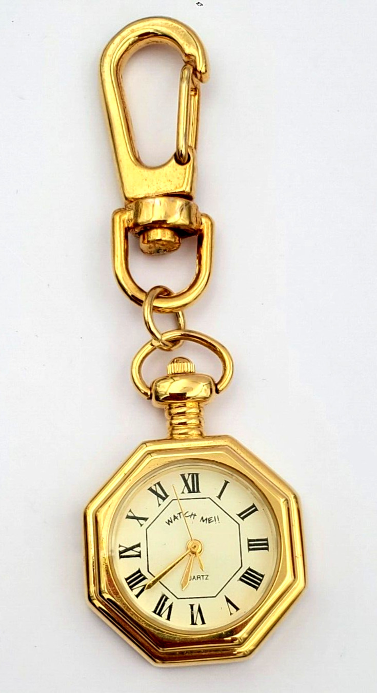 WATCH ME!! Concept in Time N.Y. Gold-tone Women’s Quartz Key-chain Watch