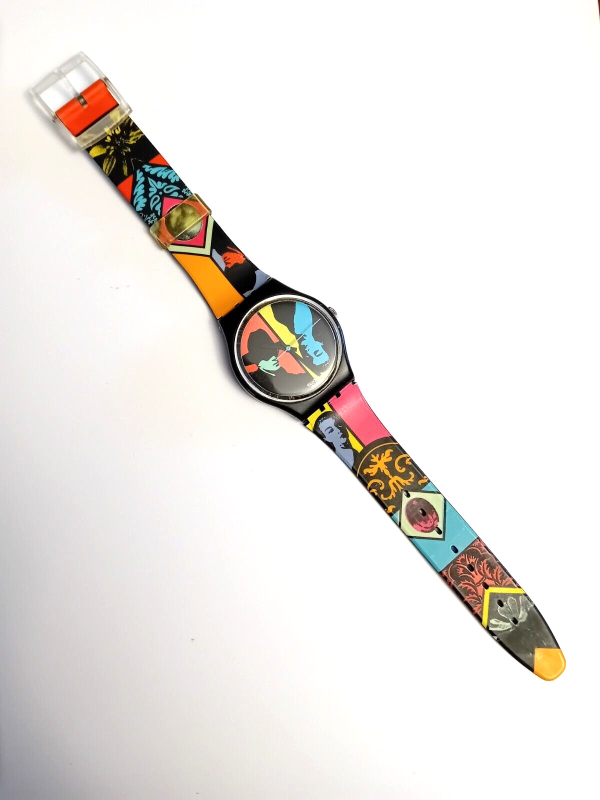 Swatch Gent New Coloured Love GB122 1988 Vintage 90s Wrist Watch NOS