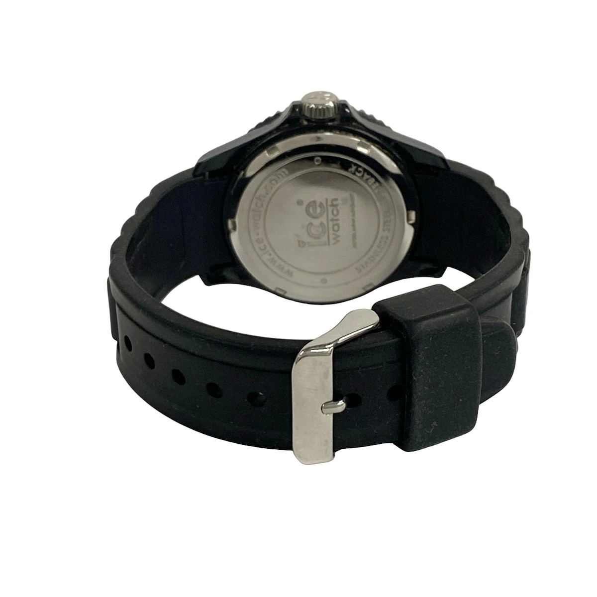 [A1R] Used Ice-Watch Watch Rotating Bezel Black Polymer Sport Watch [w8s]