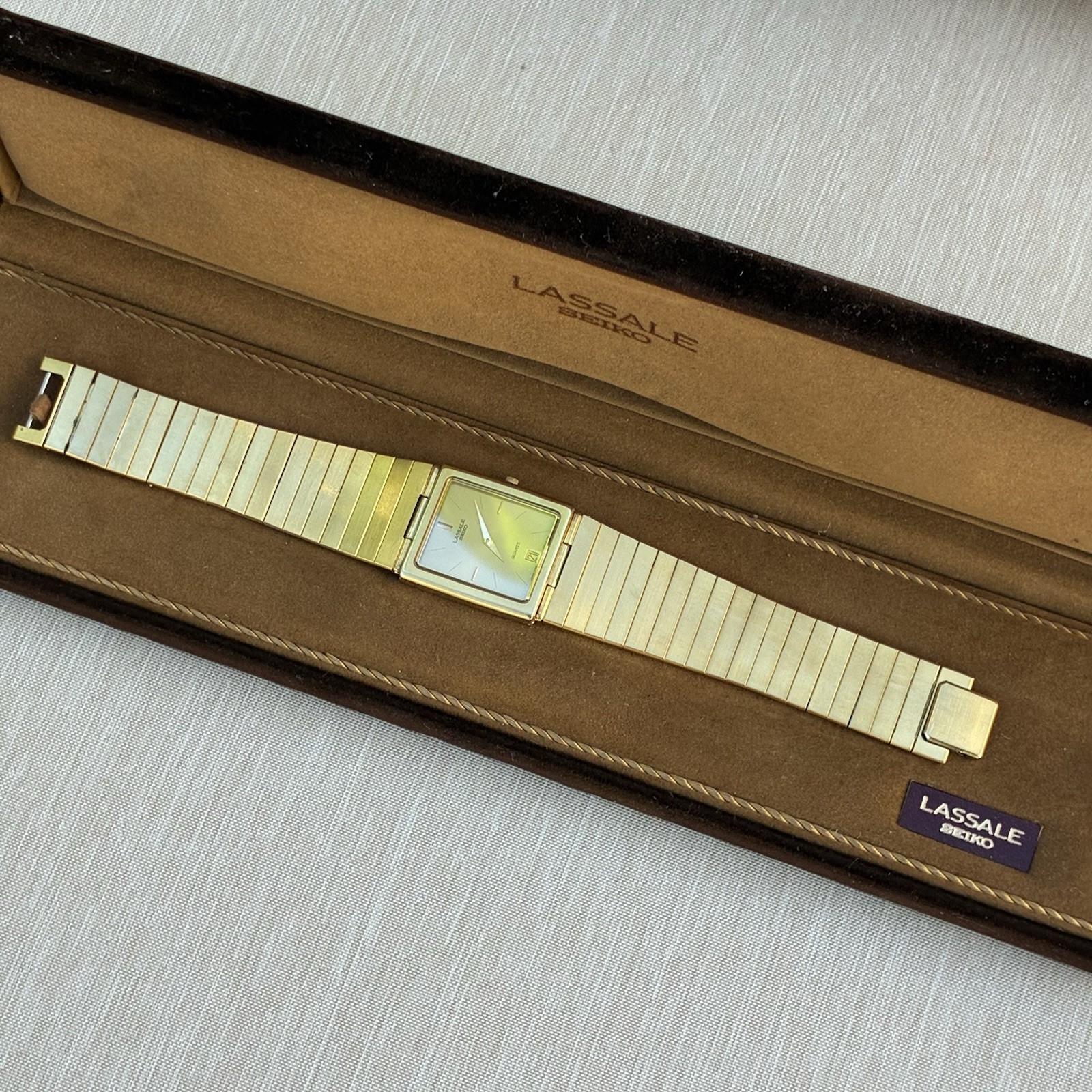RARE STUNNING Seiko Lassale Men’s Tank Watch Read Description