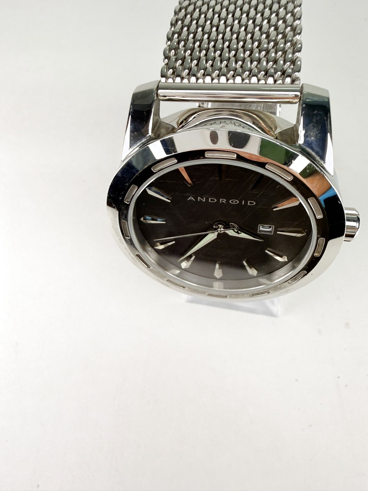 Android AD768 Meteorite-style Dial Quartz Watch Mesh Bracelet 100M