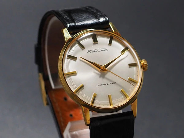 SEIKO Watch Crown 21 jewels Diashock White dial Manual Winding Height 43.0mm