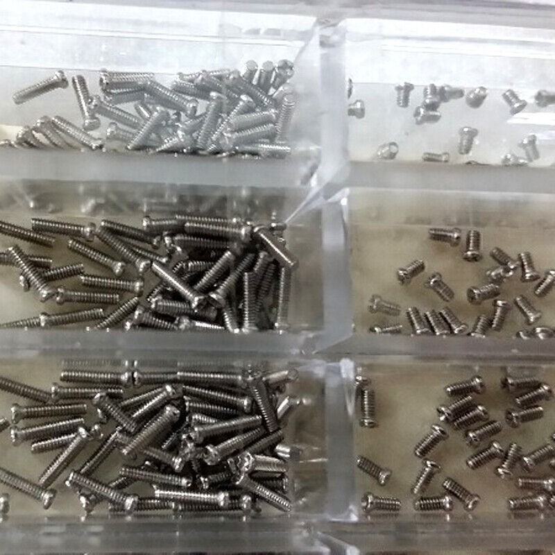 Stainless Steel Eyeglass Jewelry Watch Repair Screw Set Screws Kit Appro.600pcs