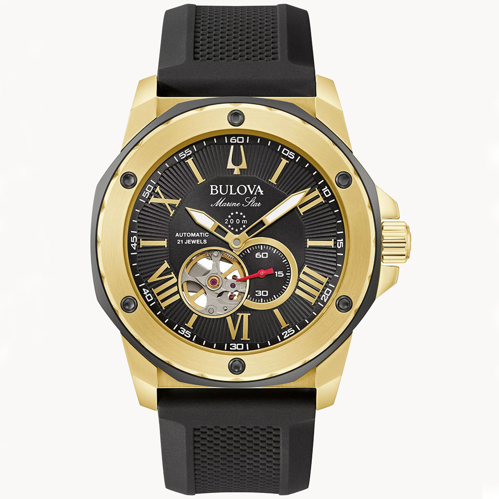 Bulova Series A 98A272 Men’s Marine Star Automatic Stainless Steel Watch 44 mm