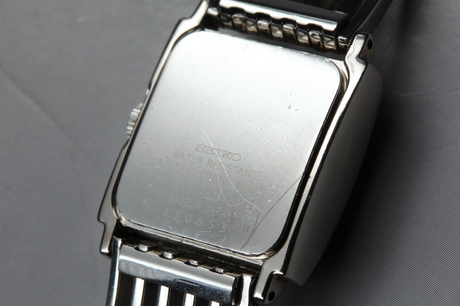 Vtg 1998 N MINT Seiko 4N21-5430 Quartz PDP Black Square Womens Watch JAPAN