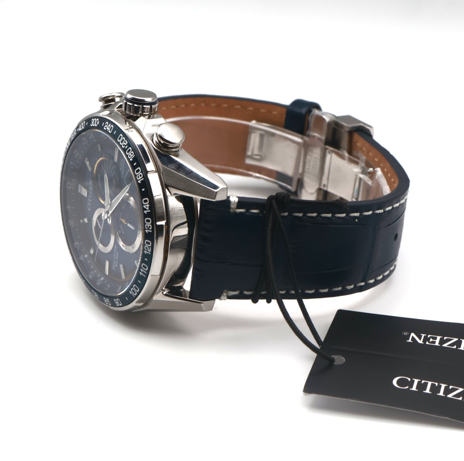 Citizen CB5918-02L Men’s PCAT Atomic Time Perpetual Calendar Leather Band Watch