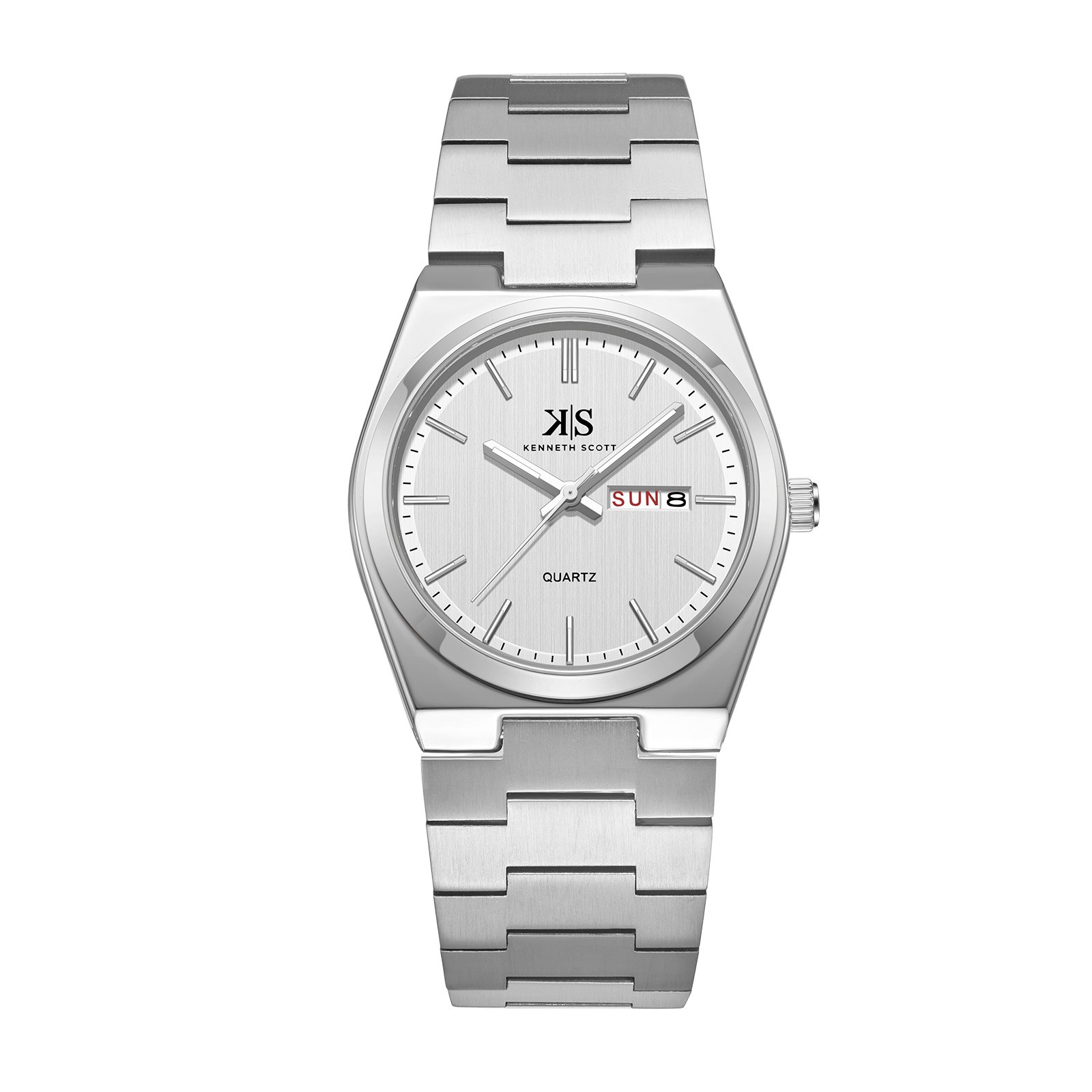 Kenneth Scott Men’s Analog Watch | White Dial, 40mm, 30 m (3 ATM)