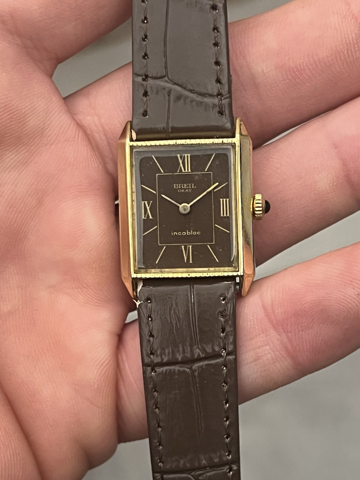 Vintage Breil Okay 22 mm Manual Chocolate Dial