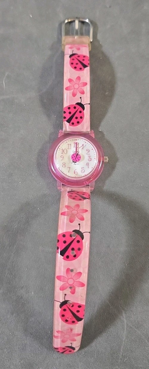 Lucky Watch Girls Watch 29mm White Dial Pink Case Pink Band LK8062 Ladybug