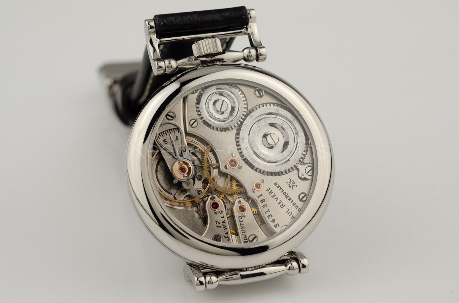 MENS WRIST WATCH USA VINTAGE HAMPDEN 12 SIZE MOVEMENT MARRIAGE WATCH CUSTOM MADE